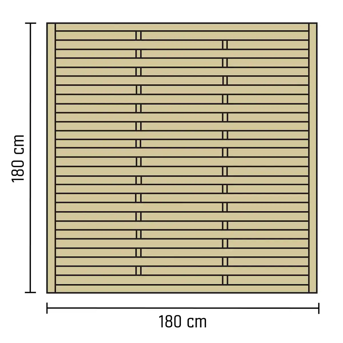 Bild 4 von Sichtschutzzaun-Element Grün druckimprägniert 180 cm x 180 cm