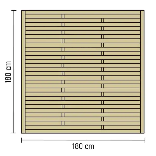 Bild 4 von Sichtschutzzaun-Element Grün druckimprägniert 180 cm x 180 cm