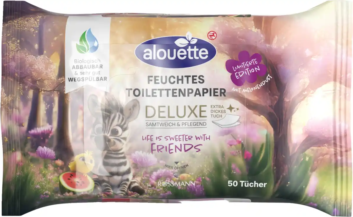 Bild 1 von alouette Deluxe Feuchtes Toilettenpapier Life is sweeter with friends
