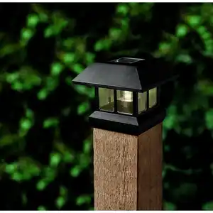toom LED-Solar-Zaunleuchte schwarz 15,2 x 12,4 cm
