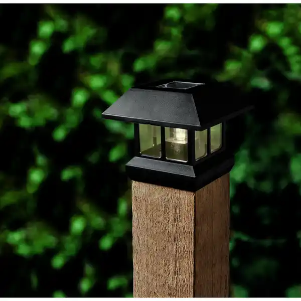 Bild 1 von toom LED-Solar-Zaunleuchte schwarz 15,2 x 12,4 cm