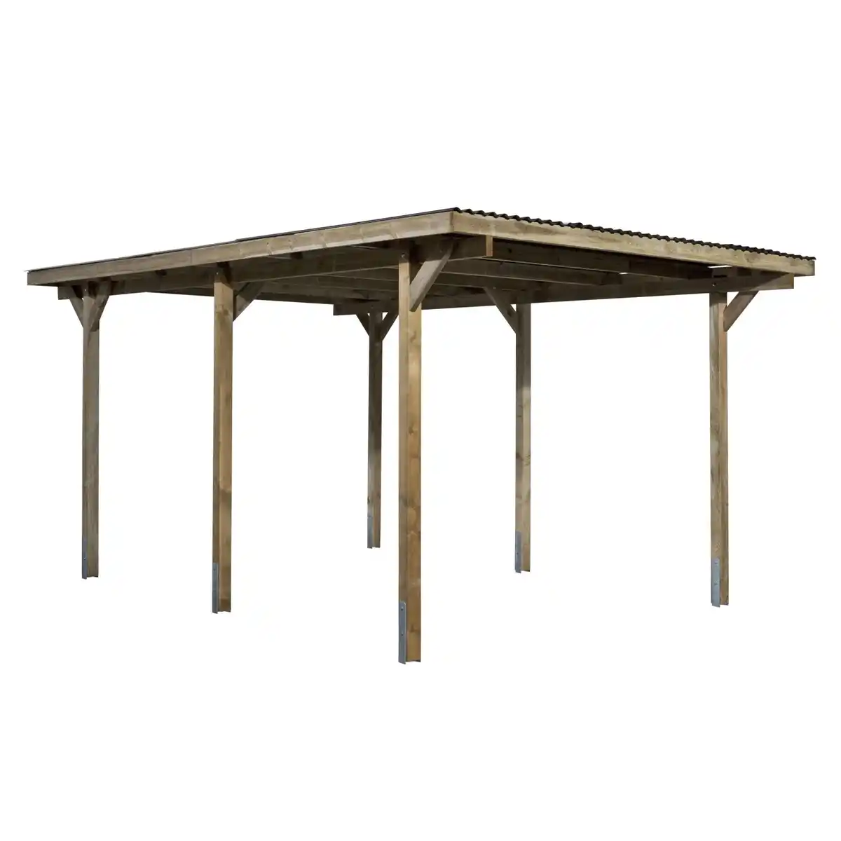 Bild 3 von Flachdach-Einzelcarport Holz 495x303x228 cm