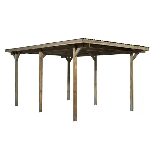 Bild 3 von Flachdach-Einzelcarport Holz 495x303x228 cm