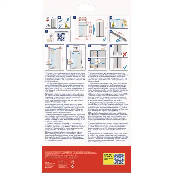 Bild 2 von tesa® Selbstschließender Magnetvorhang 1,00 m x 2,20 m Anthrazit