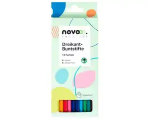 novooo Buntstifte 12er dreikant
