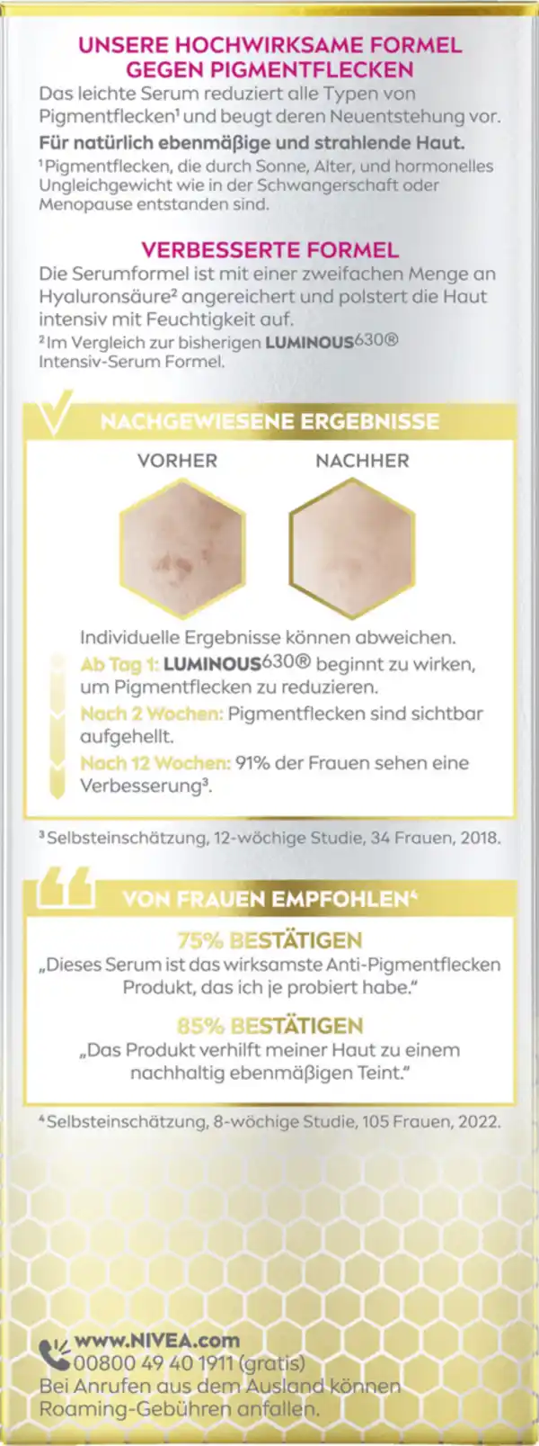 Bild 2 von NIVEA Cellular Luminous 630 Anti-Pigmentflecken Intensiv-Serum, 30 ml