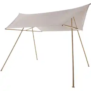 Pavillon Santee mit Stecksystem Stahl-Gestell Taupe 298 cm x 399 cm x 300 cm
