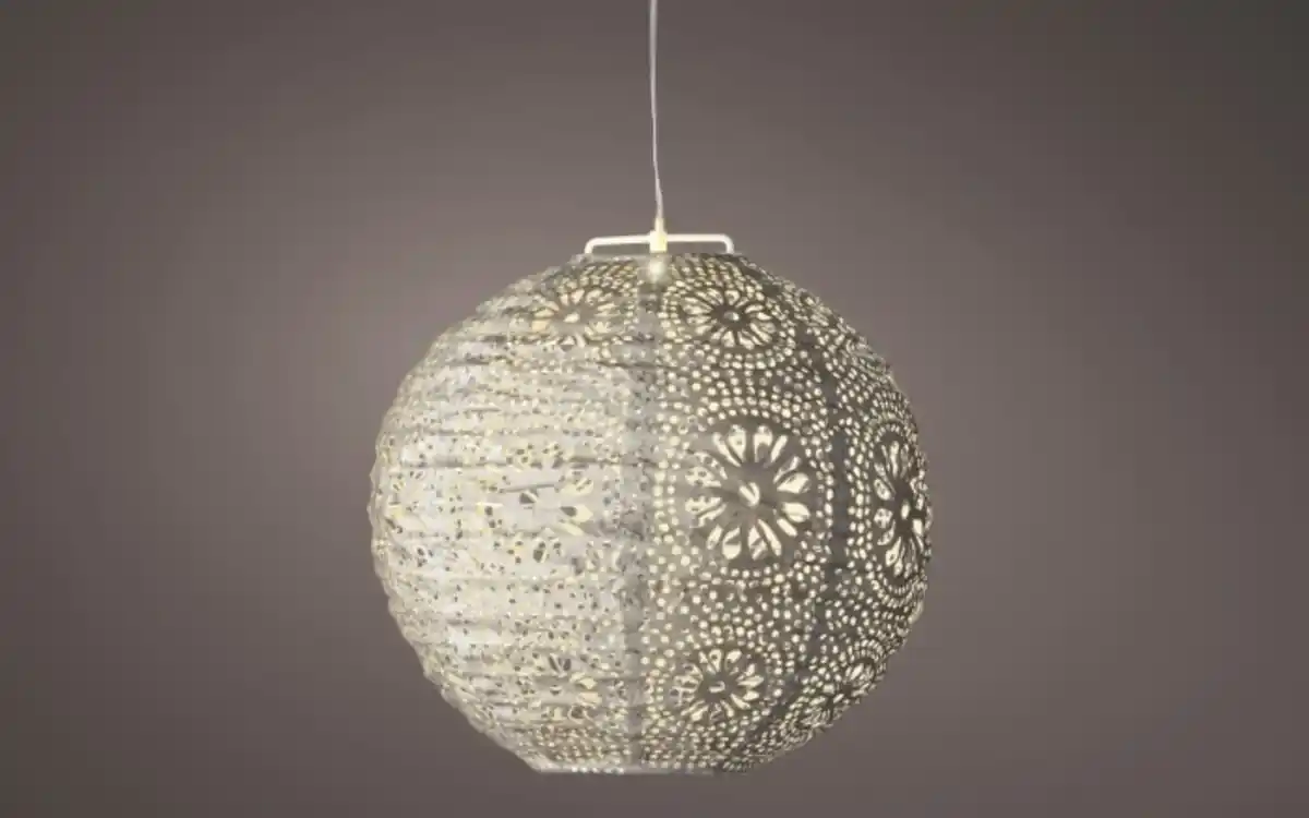 Bild 3 von Solar-Laterne, rund, braun, 25 cm