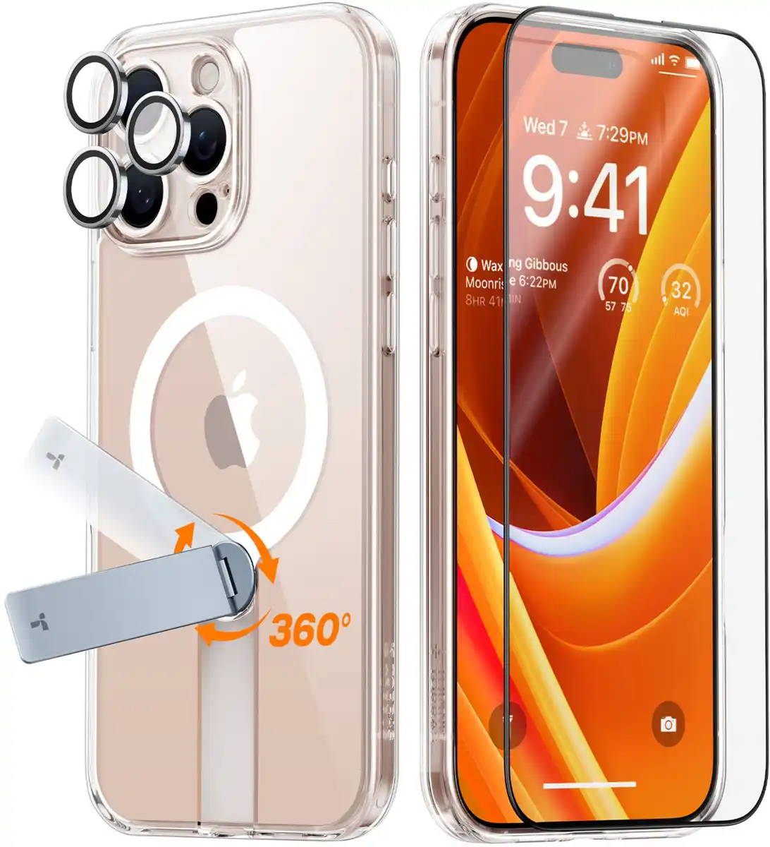 Bild 1 von Pstand Spin 3-in-1 Bundle für iPhone 16 Pro Max transparent