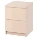 Bild 1 von MALM Kommode mit 2 Schubladen, hellorange/Hochglanz 40x55 cm