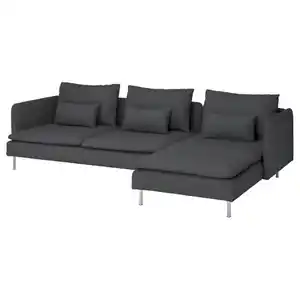 SÖDERHAMN 4er-Sofa mit Récamiere