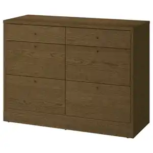 TONSTAD Kommode mit 6 Schubladen, braun gebeiztes Eichenfurnier 120x47x90 cm