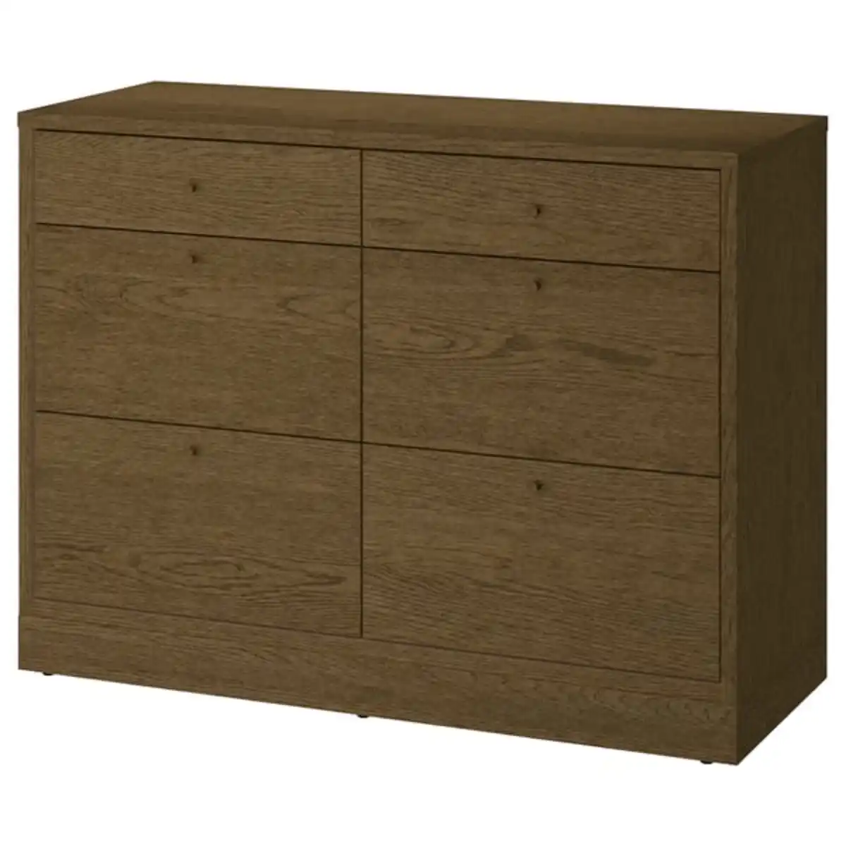Bild 1 von TONSTAD Kommode mit 6 Schubladen, braun gebeiztes Eichenfurnier 120x47x90 cm