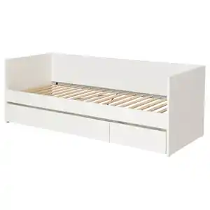 VIHALS Tagesbettgestell mit Aufbewahrung, weiß 80x200 cm