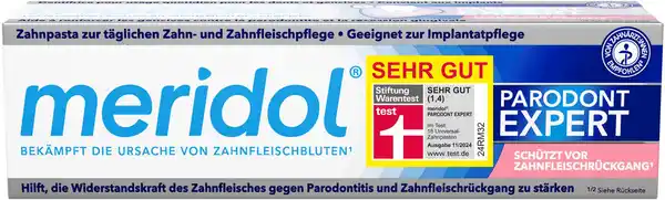 Bild 1 von meridol Zahnpasta Parodont Expert bei Parodontitis und Zahnfleischrückgang, 75 ml