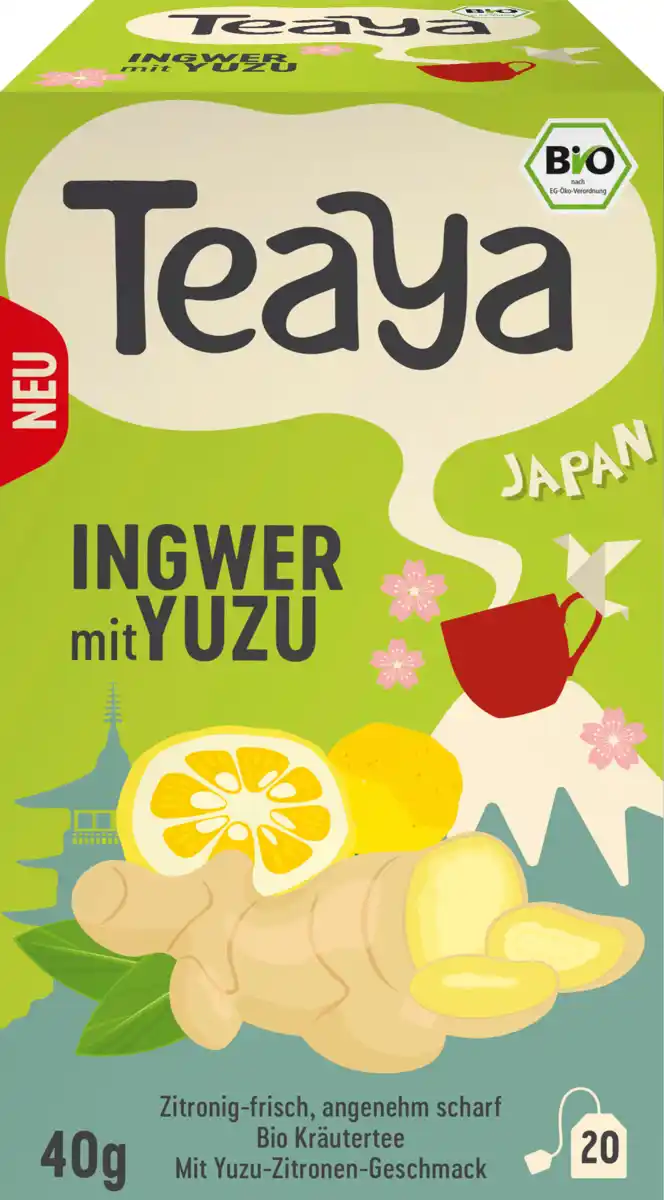 Bild 1 von Teaya Kräutertee "Japan" Ingwer mit Yuzu (20 Beutel)