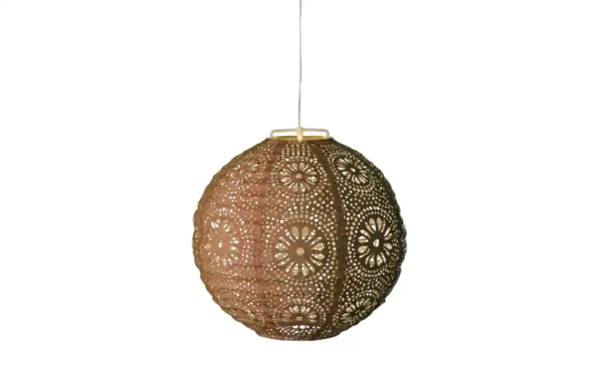 Bild 1 von Solar-Laterne, rund, orange, 25 cm