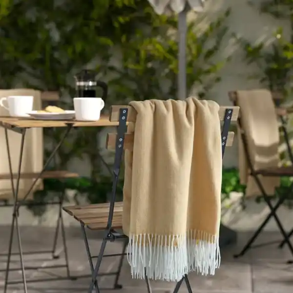 Bild 3 von HOLMVI Plaid, beigegelb 120x160 cm