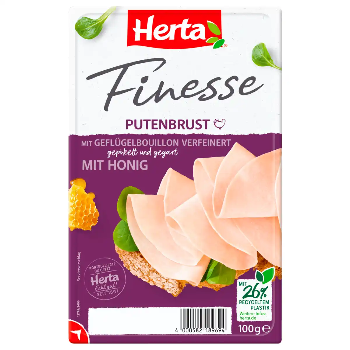 Bild 1 von Herta Finesse Putenbrust mit Honig 100g