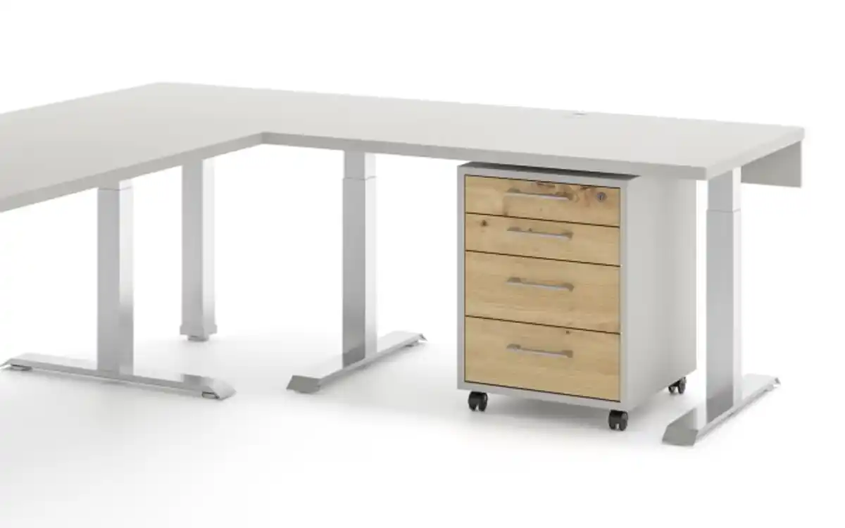 Bild 2 von Vito - Rollcontainer Vary, kreidegrau/Asteiche-Nachbildung