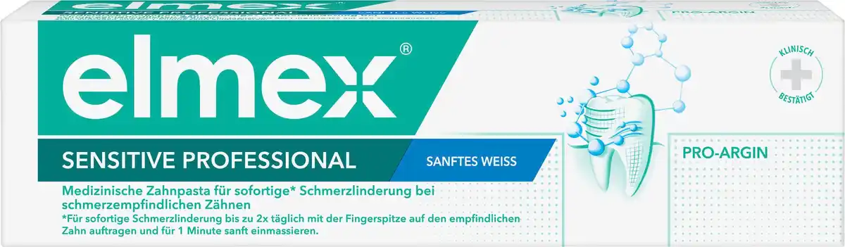 Bild 1 von elmex Zahnpasta Sensitive Professional Sanftes Weiss – entfernt Verfärbungen sanft und gründlich, 75 ml
