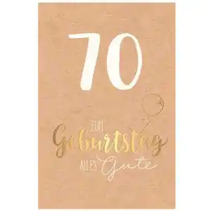 Geburtstagskarte - Zum 70.Geburtstag - Alles Gute