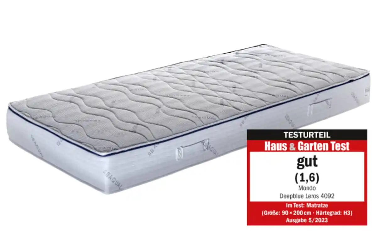 Bild 1 von Mondo - Taschenfederkern-Matratze Deepblue, 90 x 200 cm, Härtegrad 3