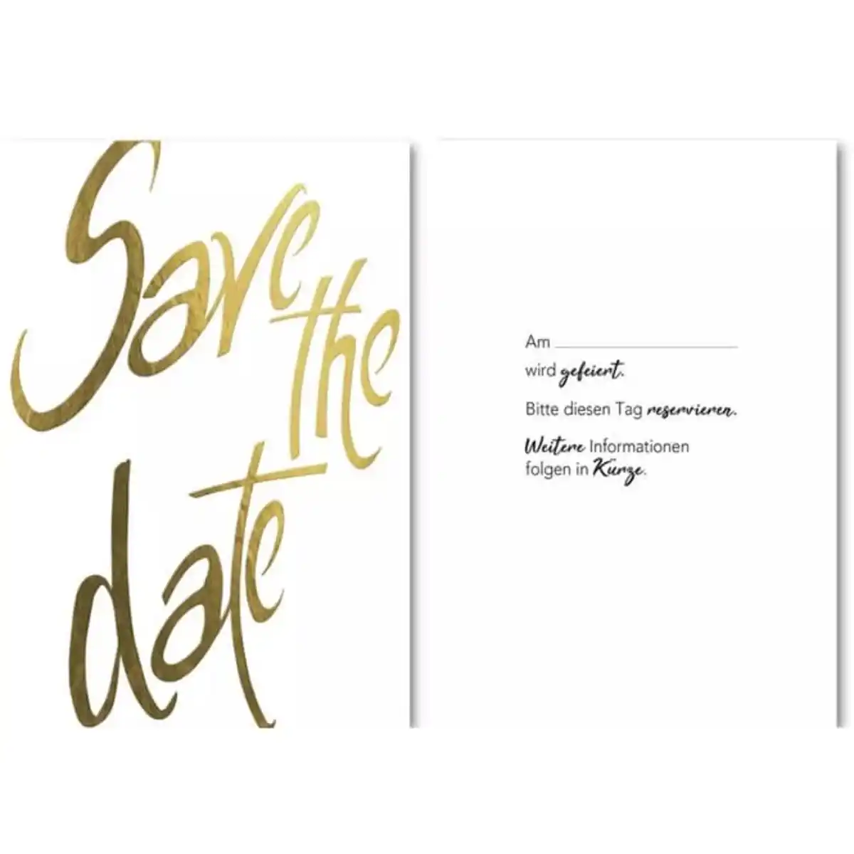 Bild 1 von 5 Einladungskarten - Save the Date - ca. 10,5 x 15 cm