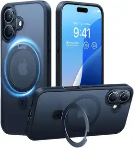 Ostand Case für iPhone 16 schwarz