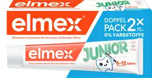 elmex Zahnpasta Junior 6-12 Jahre – Hochwirksamer Kariesschutz – stärkt die neuen, bleibenden Zähne, 150 ml