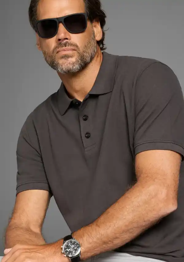 Bild 1 von Man's World Poloshirt Kurzarm, lockere Passform, unifarben