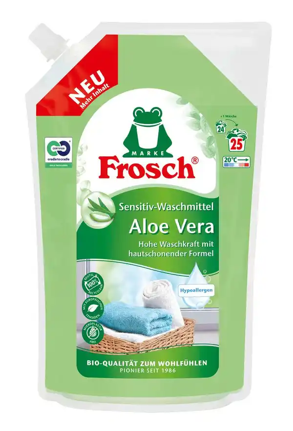 Bild 1 von Frosch Sensitiv-Waschmittel Aloe Vera, 1.5 l