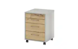 Vito - Rollcontainer Vary, kreidegrau/Asteiche-Nachbildung