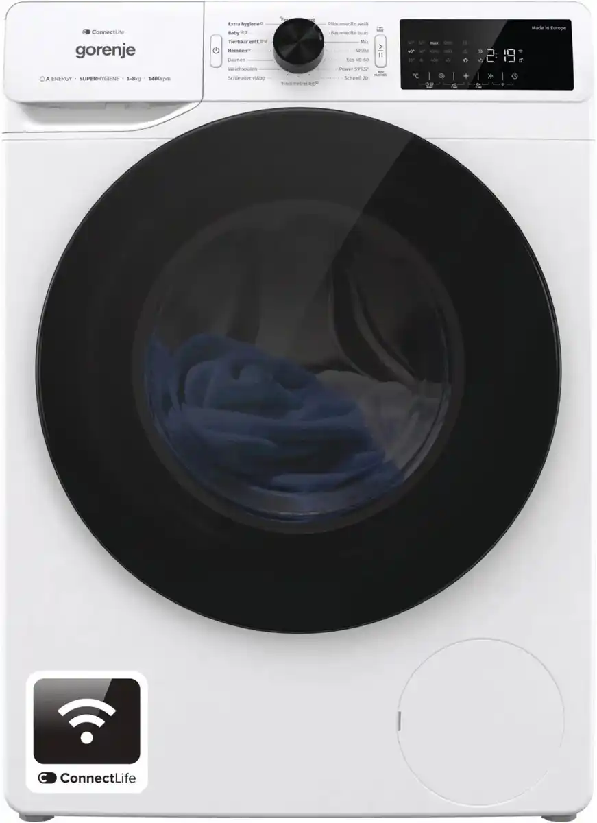 Bild 1 von W1GPNEI84A1DTS Stand-Waschmaschine-Frontlader weiss / A