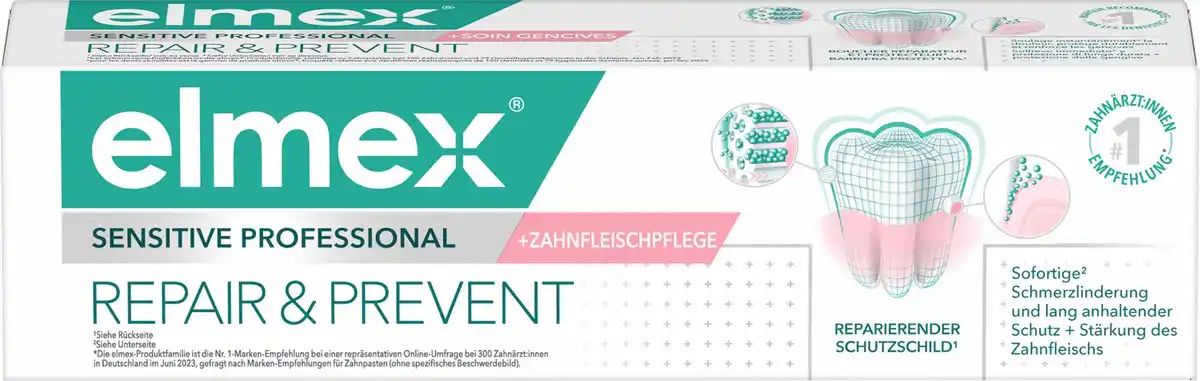 Bild 1 von elmex Zahnpasta Sensitive Professional Repair&Prevent – Sofortige* Schmerzlinderung und anhaltende Prävention, 75 ml