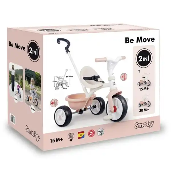 Bild 1 von 2in1 Dreirad - Be Move - mit Schubstange - ros&#233;