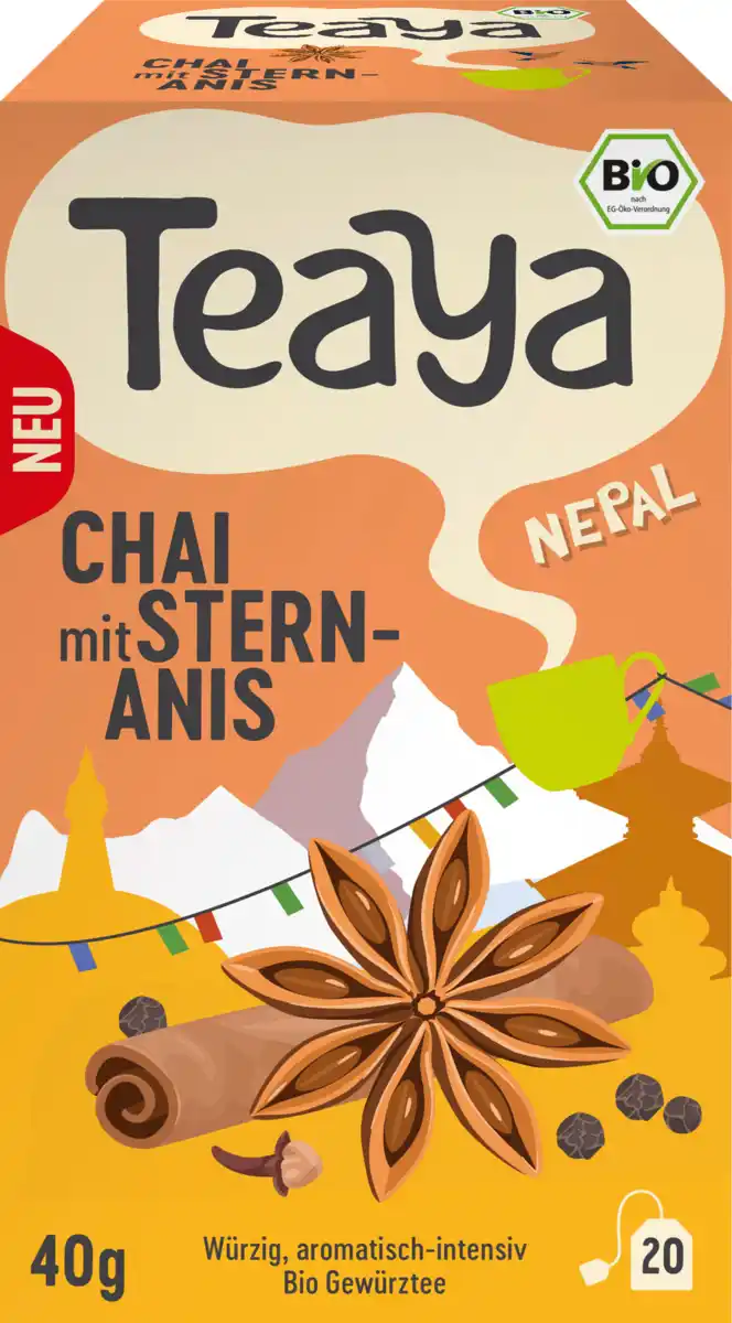 Bild 1 von Teaya Kräutertee "Nepal" Chai mit Sternanis (20 Beutel)