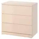 Bild 1 von MALM Kommode mit 3 Schubladen, hellorange/Hochglanz 80x78 cm