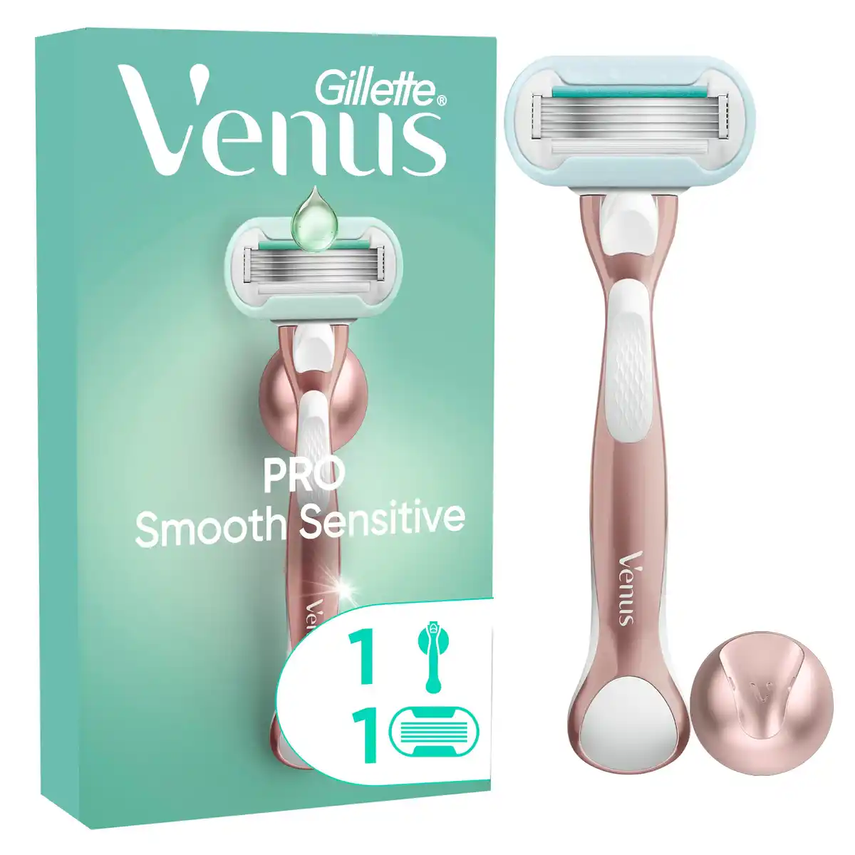 Bild 1 von Gillette Venus Rasierer Deluxe Smooth Sensitive Rosegold, 1 Stk