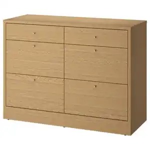 TONSTAD Kommode mit 6 Schubladen, Eichenfurnier 120x47x90 cm
