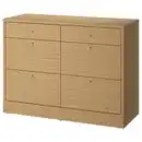 Bild 1 von TONSTAD Kommode mit 6 Schubladen, Eichenfurnier 120x47x90 cm