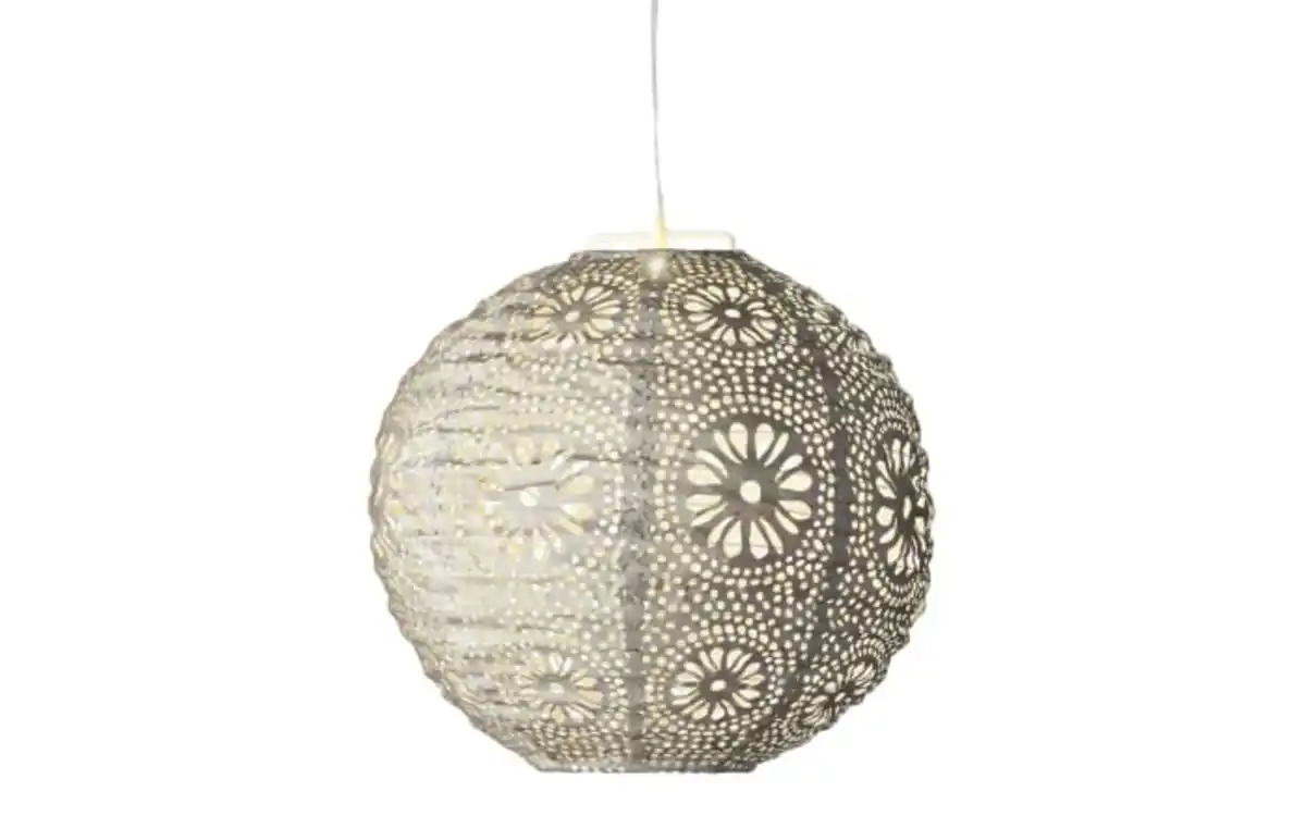 Bild 1 von Solar-Laterne, rund, braun, 25 cm