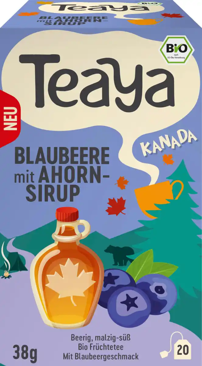 Bild 1 von Teaya Früchtetee "Kanada" Blaubeere mit Ahornsirup (20 Beutel)