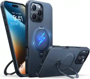 UPRO Ostand Spin Case für iPhone 16 Pro schwarz