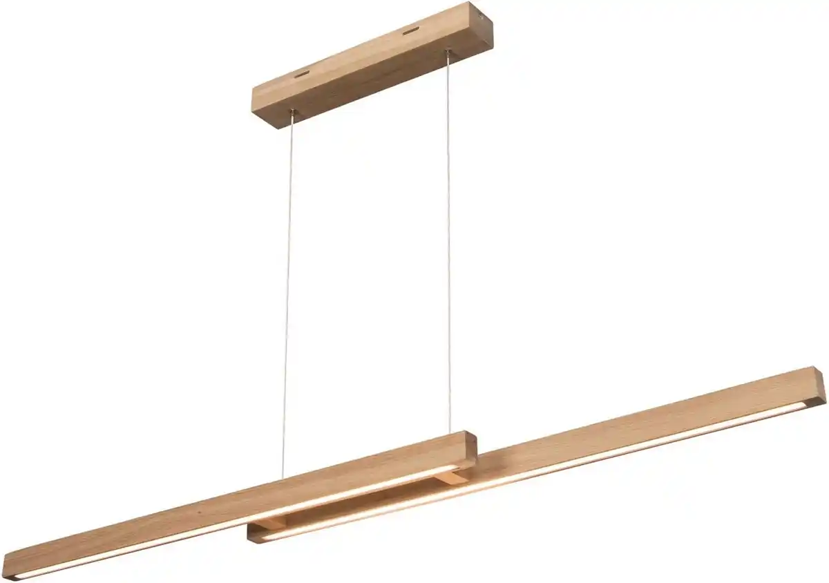 Bild 1 von SPOT Light Pendelleuchte SMAL, Dimmfunktion, LED fest integriert, Warmweiß, Hängeleuchte, Eichenholz, mit integriertem 24V-LED-Modul, Touch Dimmer