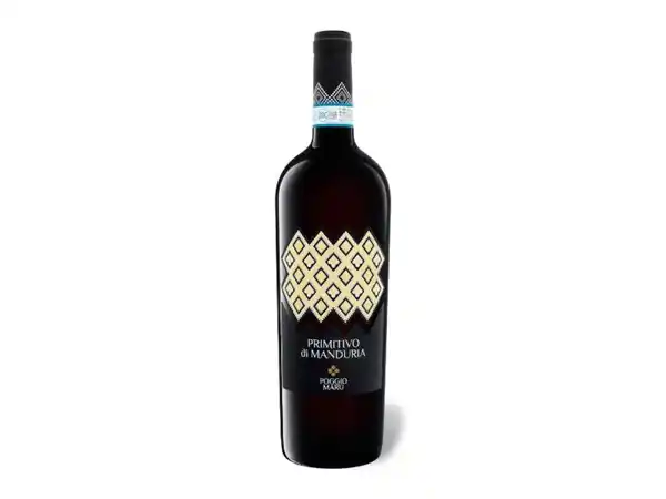 Bild 1 von Poggio Maru Primitivo di Manduria DOP trocken, Rotwein 2023,  100 ml