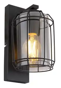 Wandleuchte Kammi max. 60 Watt Wandlampe, Schwarz