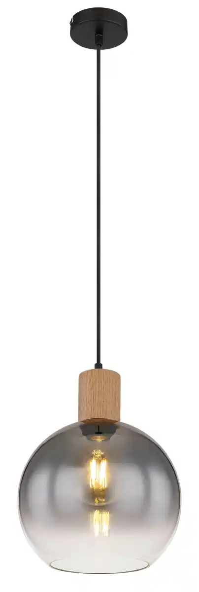 Bild 1 von Hängeleuchte Moitas max. 40 Watt, Naturfarben, Schwarz