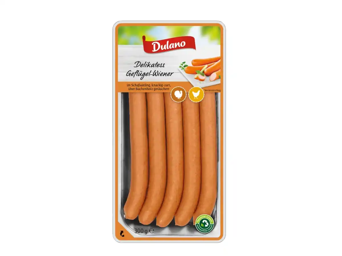 Bild 1 von Dulano Delikatess Geflügel-Wiener,  300 g
