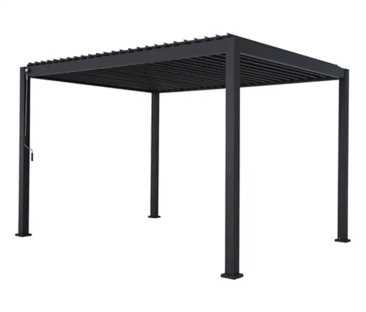 Bild 1 von Leco Premium Pergola, 3 x 4 m, inkl. 2 Seitenwänden, anthrazit
